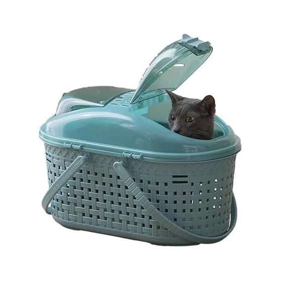 Iris Ohyama Mesh Pet Carrier MPC-450 Turquoise