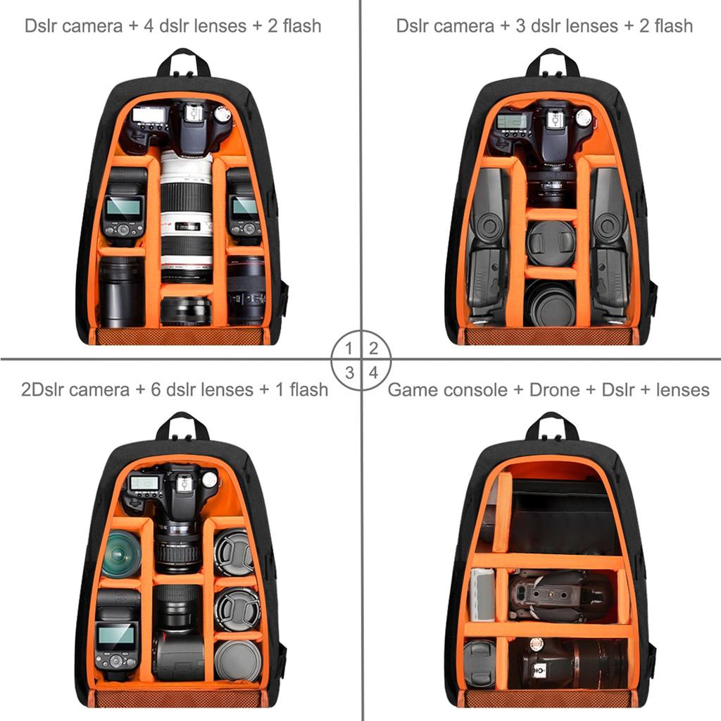 Camera Backpack Travel Camera Bag Large Capacity Camera Case with Laptop Compartment Tripod Holder Rain Cover for Women Men Photographer