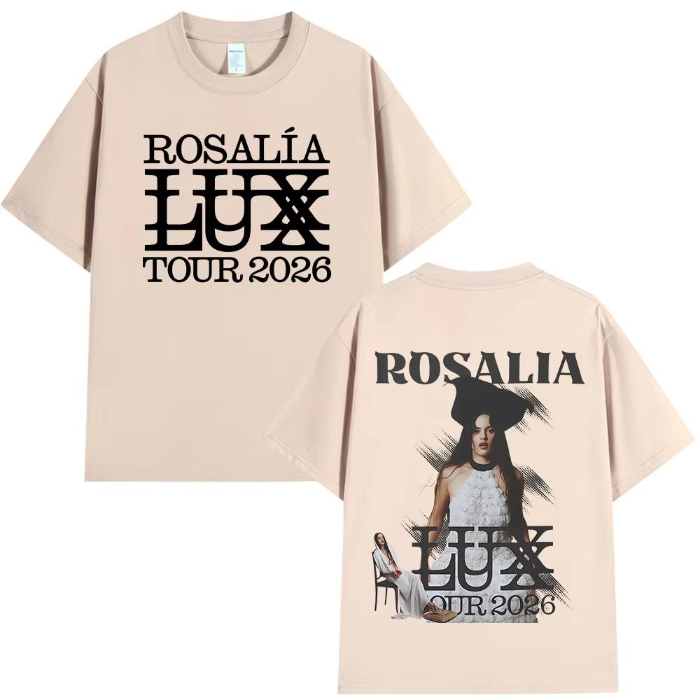

Rosalia LUX Tour 2026 Merch T Shirts Mens Women Clothing Casual pure Cotton Tshirt Fashion Harajuku Short Sleeve Tshirts S