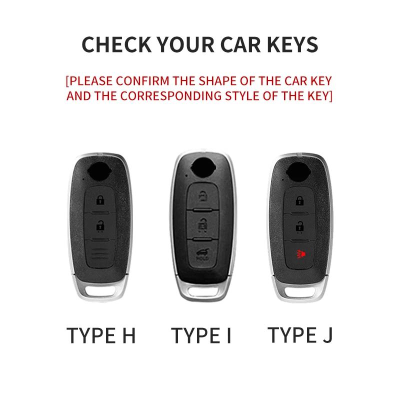 3 Buttons Suede Car Remote Key Case Cover Shell for Nissan Teana Qashqai X-Trail Kicks Tiida for Infiniti Car Keyring