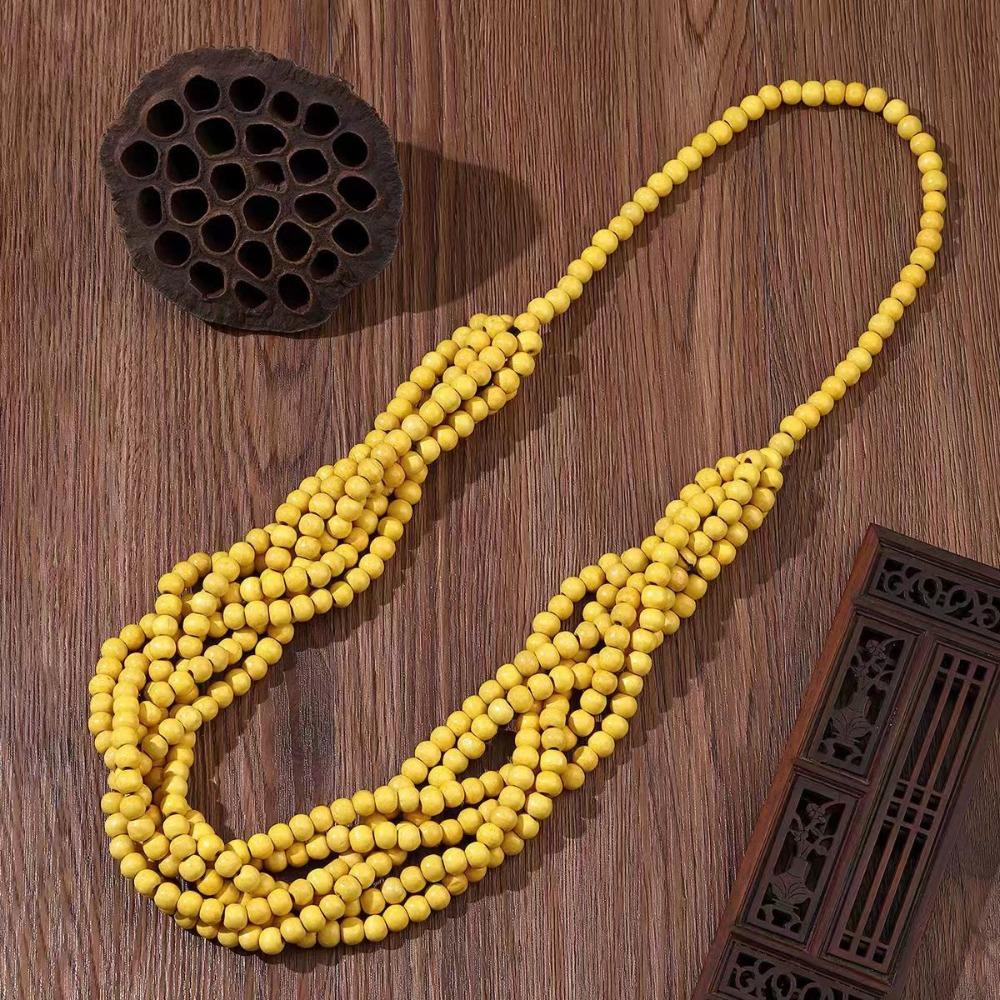 Vintage Ethnic Bohemian Beaded Necklace Long Statement Pendant with Red Wooden Beads and Coconut Shell Handmade Craftsmanship for Layering