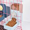 Rabbit Automatic Feeder for Cage Hanging Water Dispenser 17oz Water Bottle Food Bowl for Small Animal Hedgehog Hamster