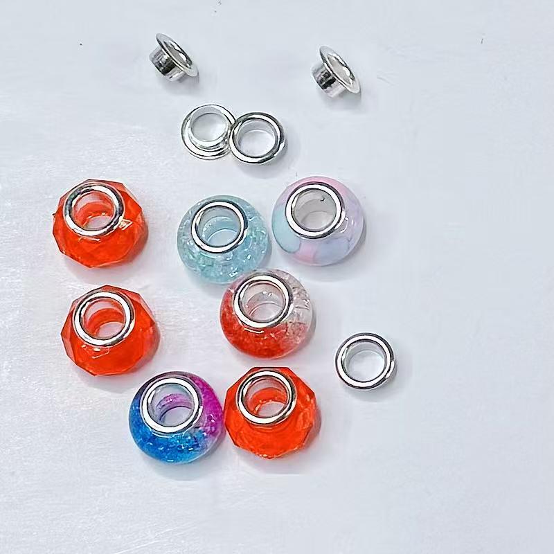 5.5mm Inner Diameter Silver-Plated Iron Handbag Hardware, Pandora Bead Accessory, No Eyelet