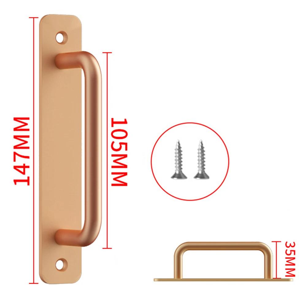 1 pc Door Handle Cabinet Pulls Aluminum Push-pull Balcony Gate Window Pulls Knob Kitchen Furniture Hardware Handle