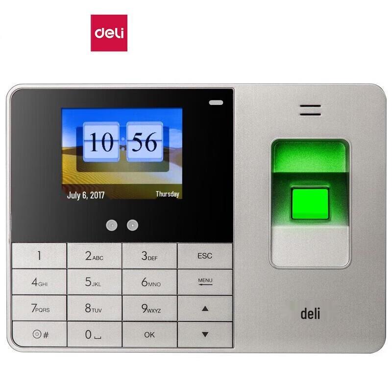 

Deli Face & Fingerprint Recognition Time Attendance Machine CN plug (adapter included)