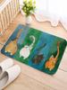 Cartoon Cat Pattern Anti-slip Door Mat Colorful Doormats Kitchen Balcony Hallway Floor Bath Carpet Absorbent Bathroom Rug Prayer