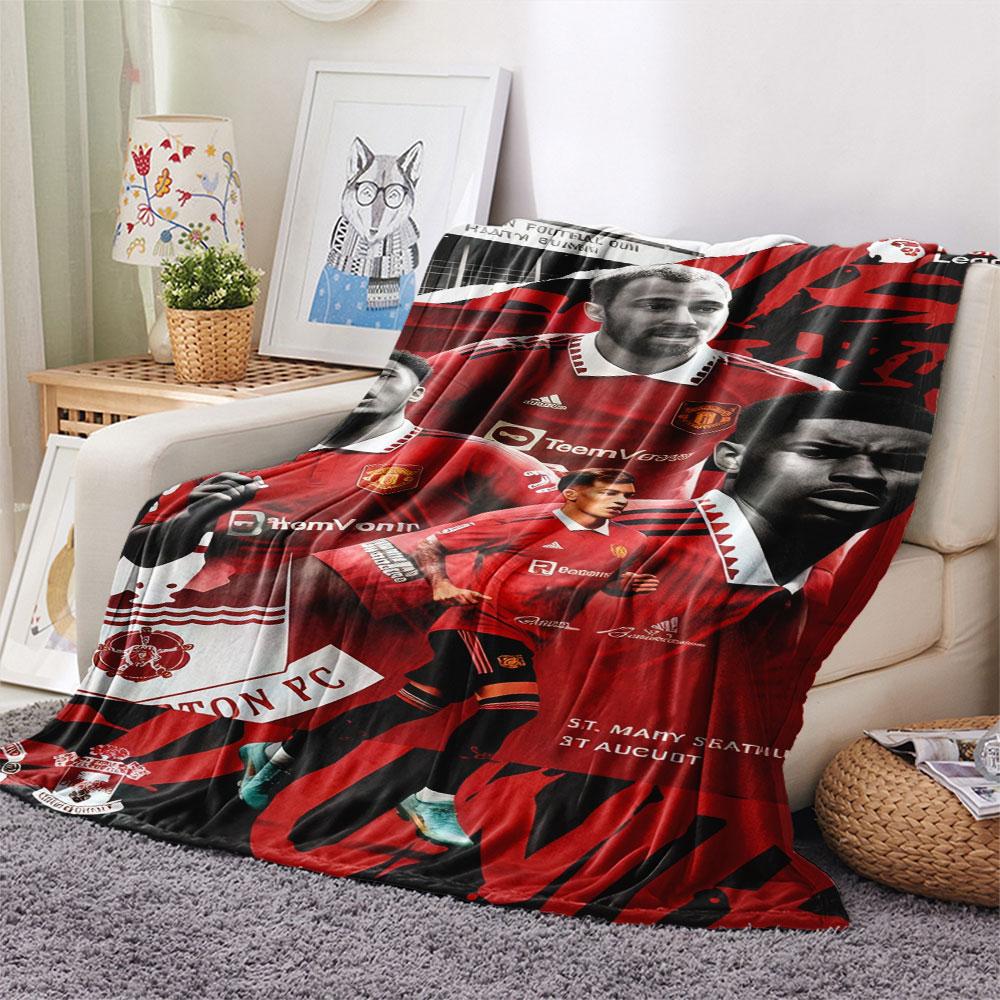Red MUFC Glory Blanket, High Quality Comfortable for All Seasons, Home Decor, Warmth and Comfort