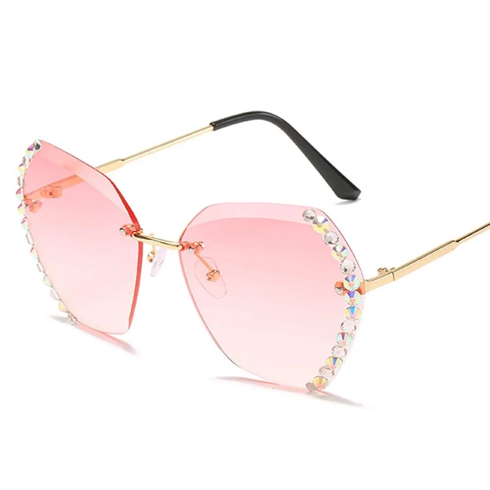 Vintage Rhinestone Sunglasses For Men And Women Gradient Sun Glasses Uv400