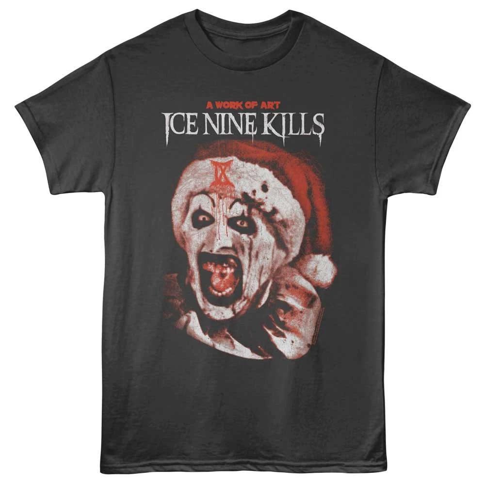 Ice Nine Kills Terrifier Art The Clown Wearing Santa Hat Men s T Shirt 4XL