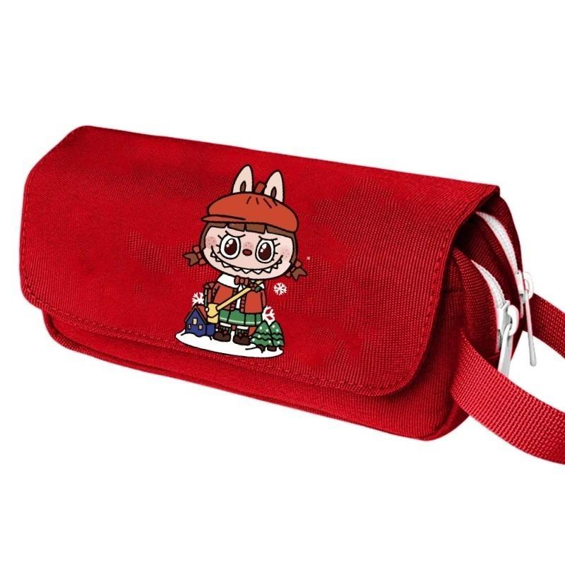 New Large-capacity Double-layer Handheld Pencil Bag for Primary and Secondary School Students