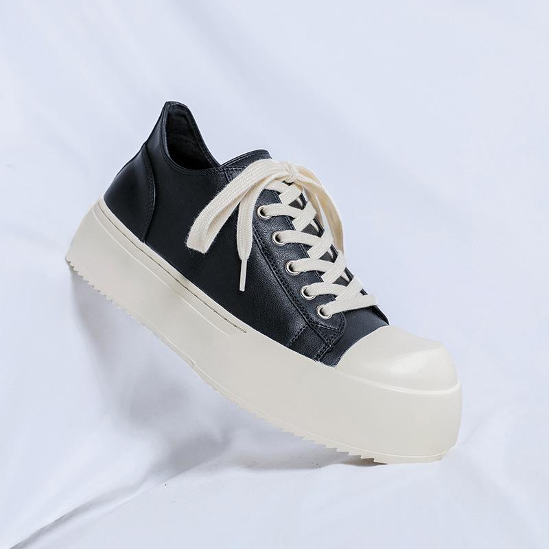 

Минималистичные туфли с большой головкой и ароматом молока, туфли на платформе, дерби, модные мужские повседневные кожаные туфли для поездок на работу 24326-K 38 чёрный