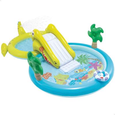 Piscină gonflabilă INTEX Centru de joacă Aligator cu tobogan, Rotundă, 57164