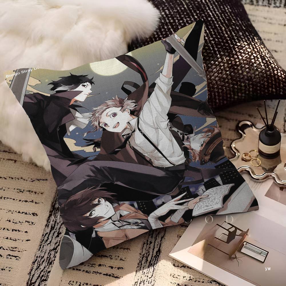 Anime Bungo Stray Dogs pillow cover sofa cushion cover home room decoration children gift