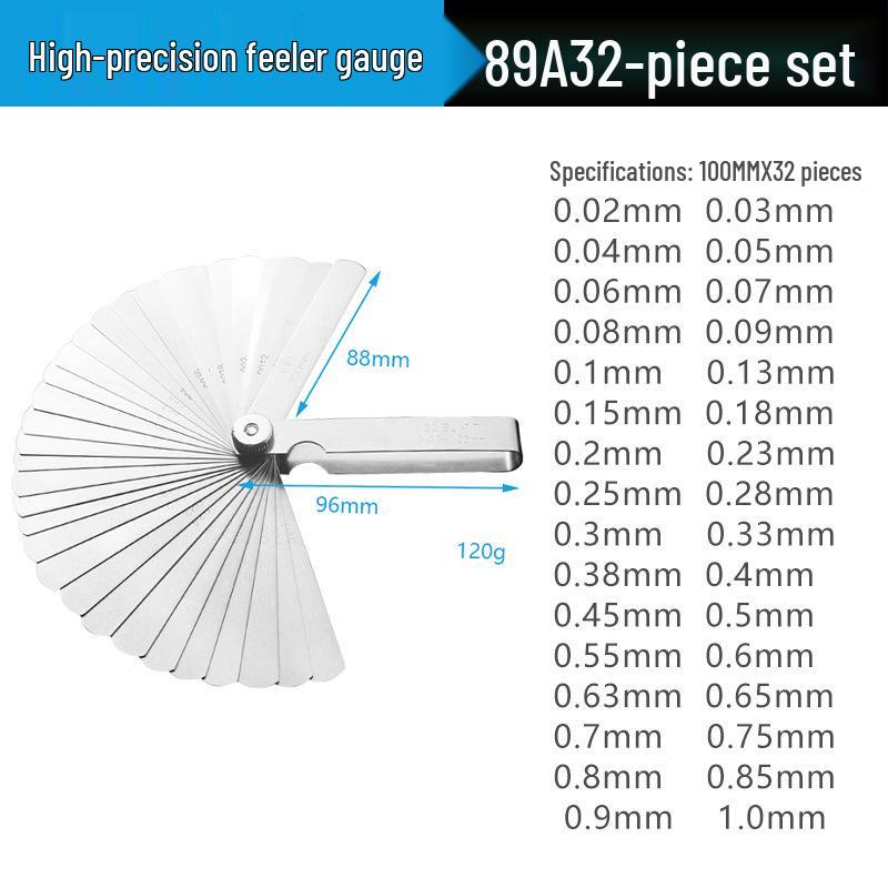 Stainless Steel High Precision Feeler Gauge for Valve Clearance Adjustment and Measurement