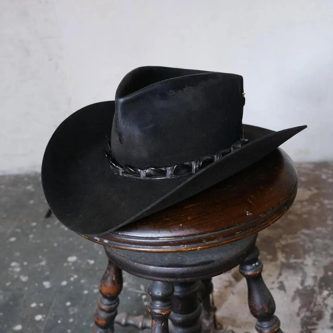 

European And American Woolen Men S And Women S Hats Western Wool Top Hats чорний