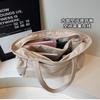 New highvalue solidcolor handbag tote bag women's casual simple and light commuting largecapacity messenger bag