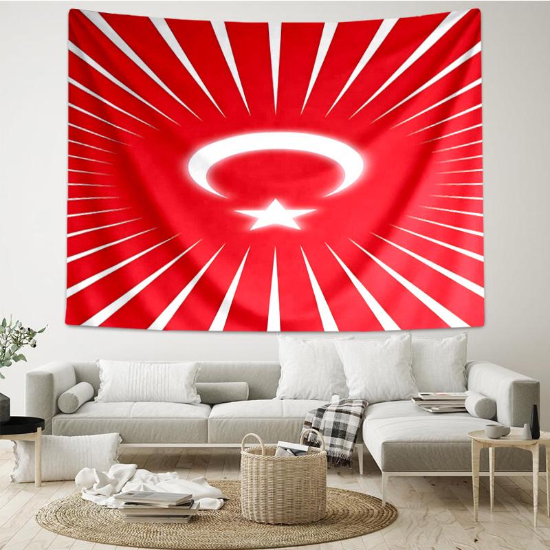 Turkish Football Emblem Tapestry Room Decoration Wall Hanging for Living Room Bedroom, dormitory, Birthday and Christmas gifts