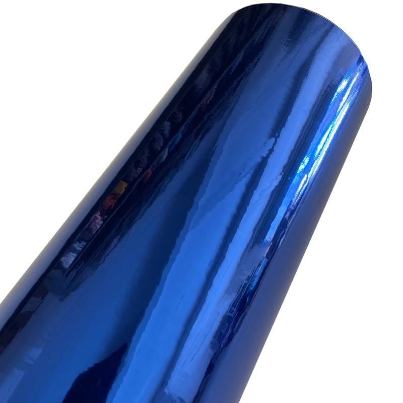 Pružná lesklá chromová zrcadlová vinylová fólie Wrap Film Roll Samolepicí Decal S odvzdušňovacími kanálky Bez bublin