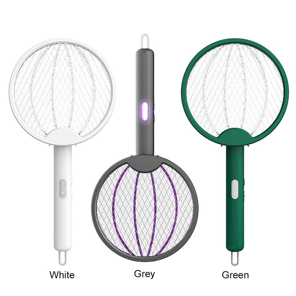 Foldable Bug Zapper Racket Rechargeable Mosquito Swatter Safe Fly Killer and Mosquito Trap Lamp for Home Indoor Outdoor