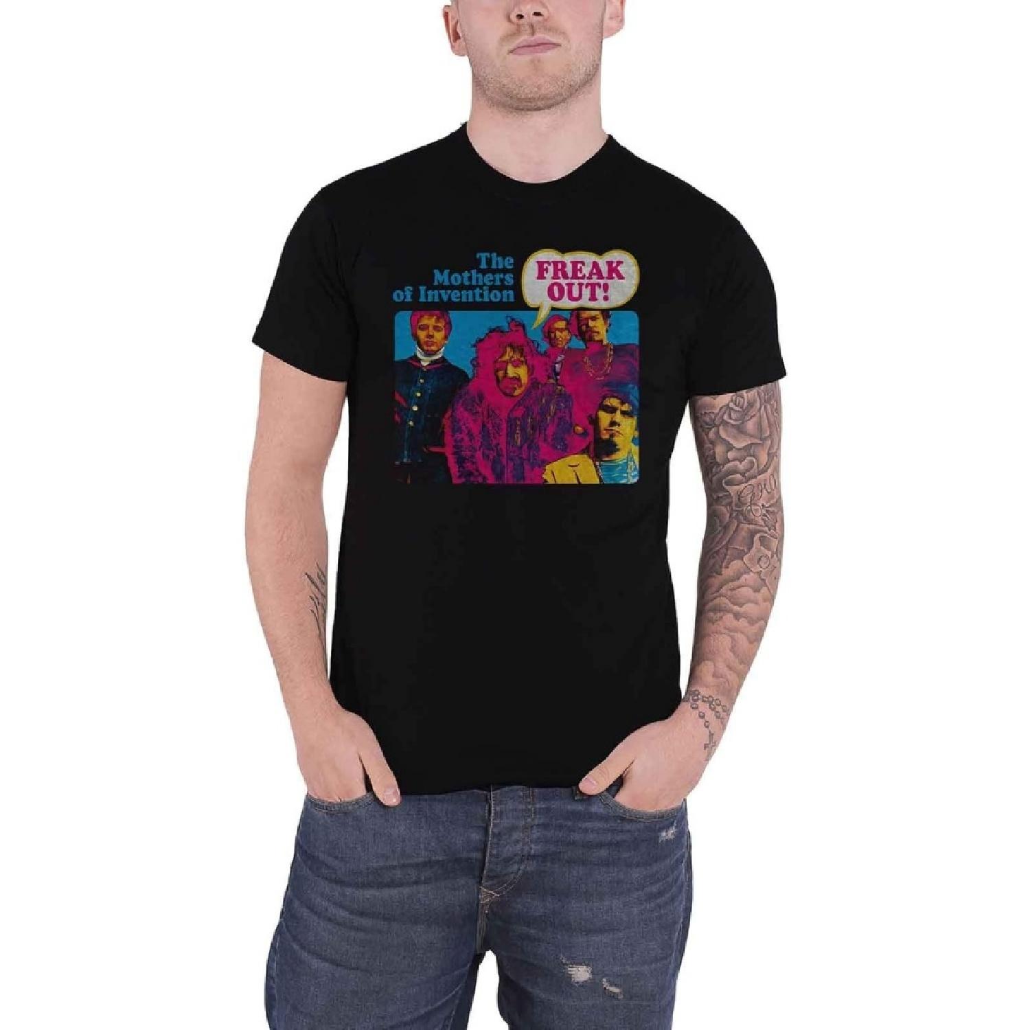Frank Zappa T Shirt Freak Out Mothers Of Invention Logo New Official Mens Black Size M S