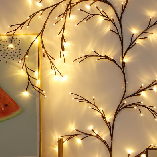 New LED Branch Light, Rattan Light, Flexible Shape Light, Room Wall Decoration Light, Atmosphere Light, and Color Light