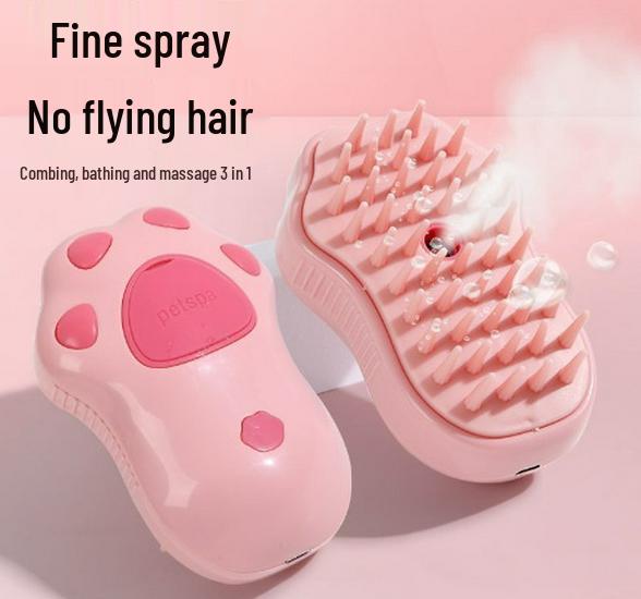 Electric Pet Grooming Comb with Spray & Massage for Dogs and Cats