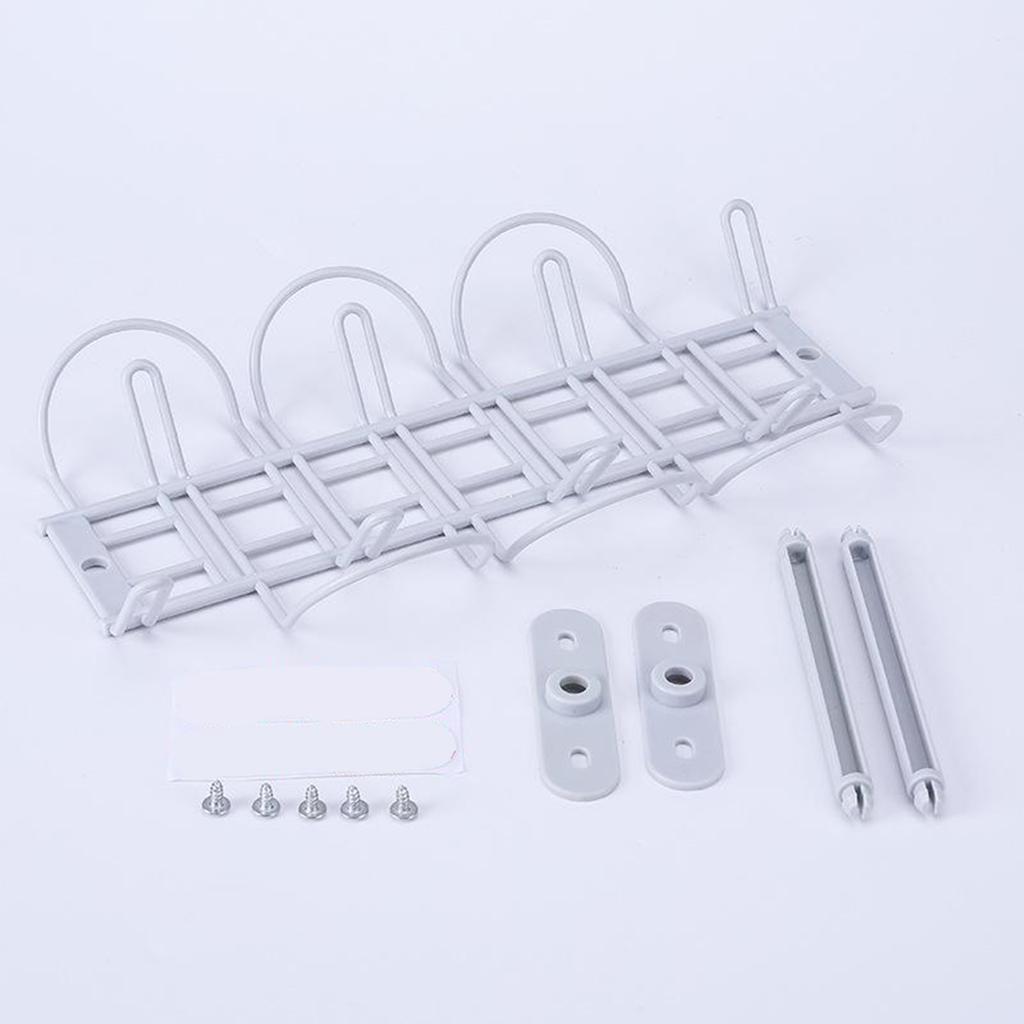 32cm Under Desk Cable Organizer Tray Wire Management Holder Basket Plastic Under Table Power Strip Holder Basket Adhesive