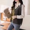 Herbst Winter V-Ausschnitt Ärmellos Mode Damen Pullover Weste Mantel All-Match Freizeit Damen Strickweste Oberbekleidung