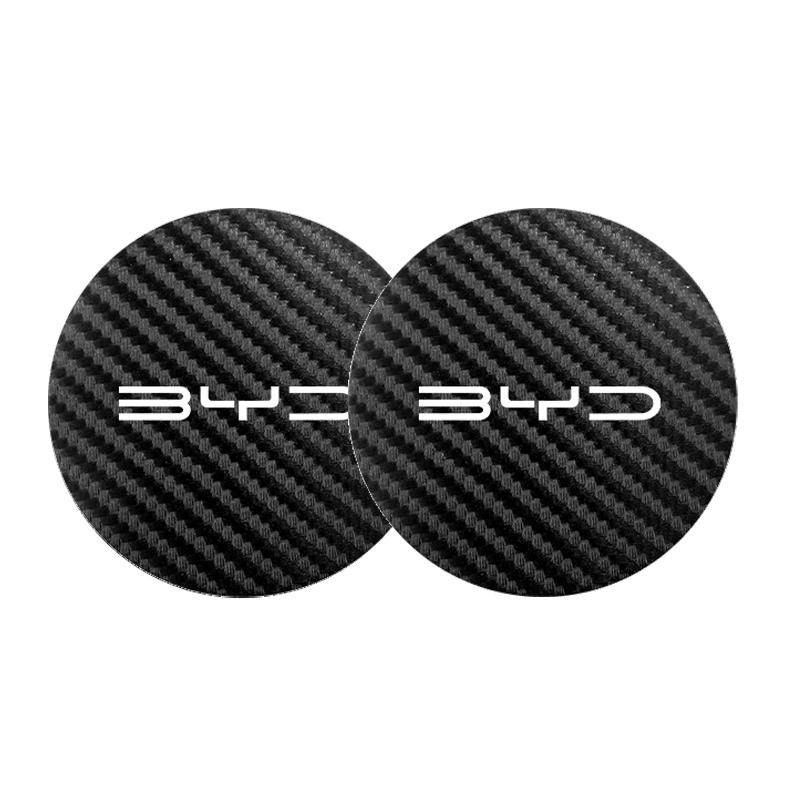 

2Pcs Leather Coaster Anti-noise Water Cup Pad Cushion For BYD Tang F3 U8 E6 Atto3 Yuan Plus Song Max F0 G3 I3 Ea1 Dmi 2din S7 E3