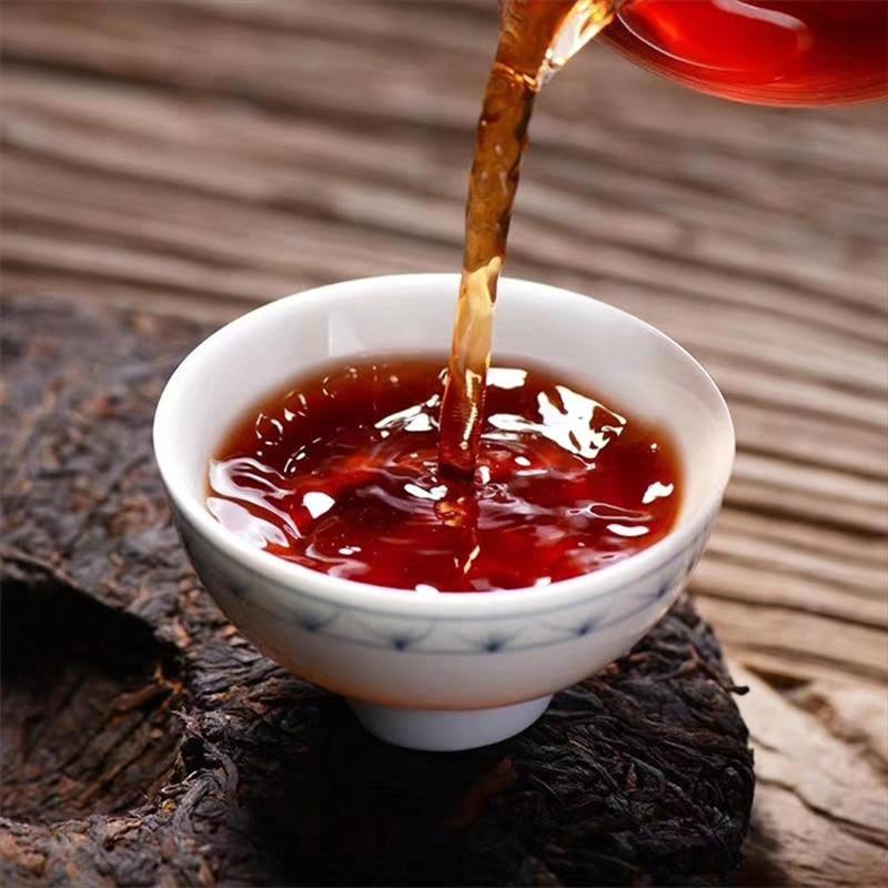 2017 Bulang Mountain Shu Puer Tea Menghai Qizi Handmade Aroma Ripe Puerh Tea 357g