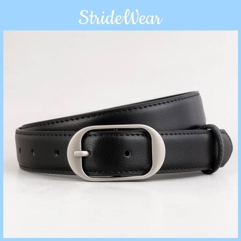 Leather Waist Belt For Women With Classic Pin Buckle Suitable For Jeans