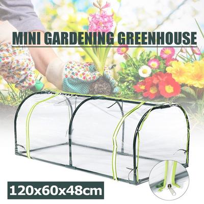 Mini Greenhouse Tunnel Flowers Plants Gardening Winter Shelter Rainproof Sun Shade Garden Greenhouses Canopy Kit Iron&PE Outdoor New