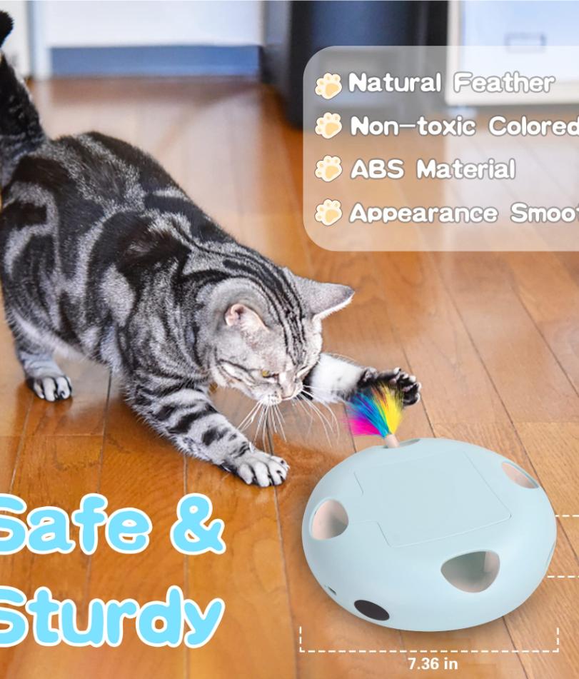 Cat Toys, Interactive Cat Toys for Indoor Cats,  Smart Interactive Kitten Toy, Automatic 7 Holes Mice Whack-A-Mole