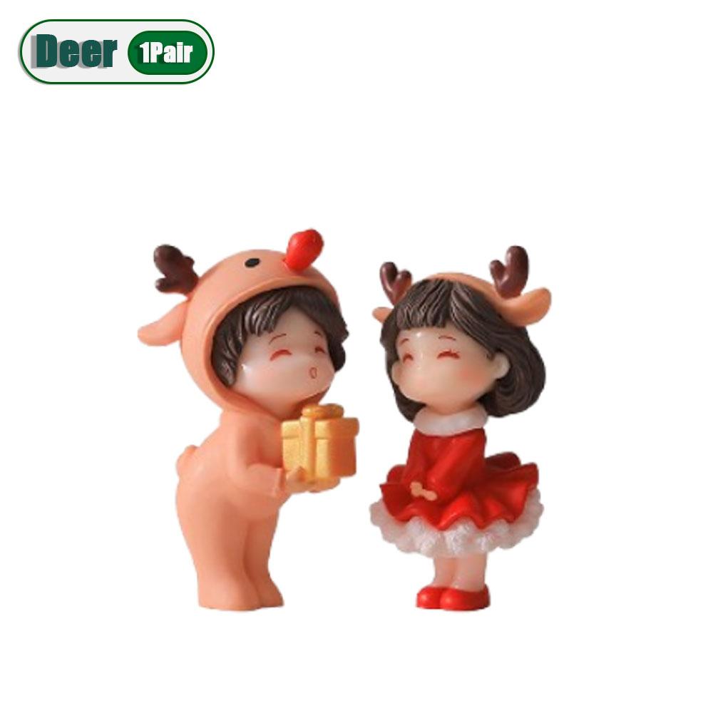 

1-20Pairs Mini Christmas Couple Dolls DIY Christmas Decoration Accessories Cute Christmas Couple Dolls Desktop Ornaments As Shown