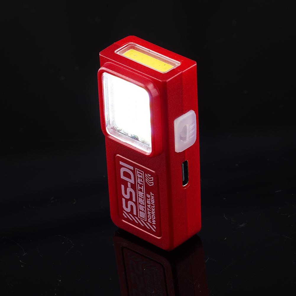 LED Keychain Flashlight USB-C Rechargeable 600Lm Portable Mini Torch Light Pocket Lantern Flood Work Light With Magnet