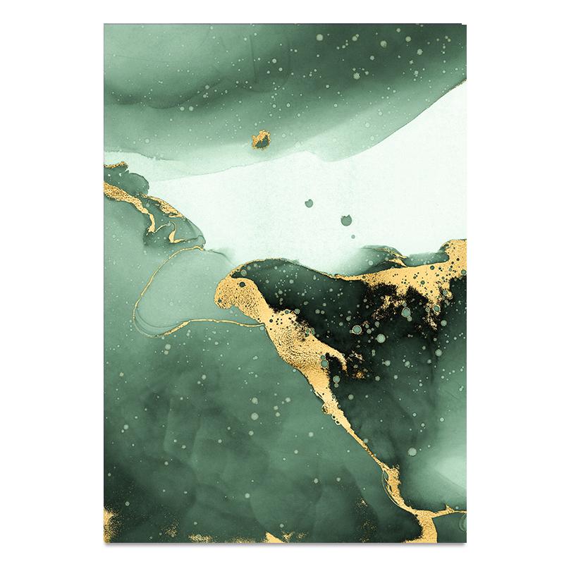 Aquarelldruck, modernes Bild, abstraktes Glod-Schwarz, Poster und Drucke für Wohnzimmer, Wandkunst, Leinwand, Ölgemälde, Dekor, Zuhause