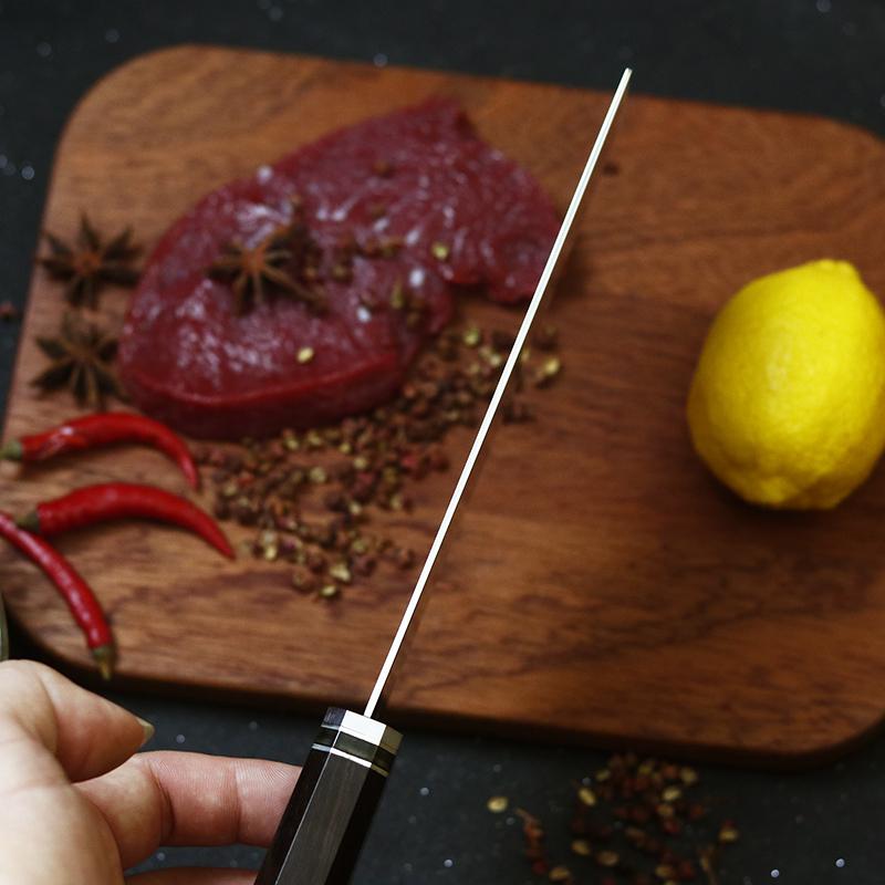 6.5 Inch Slicing Knife 67-layers Damascus Steel 10Cr15Mov Blade Ebony Handle Chef Cleaver Meat Cutting Vegetables Kitchen Knives