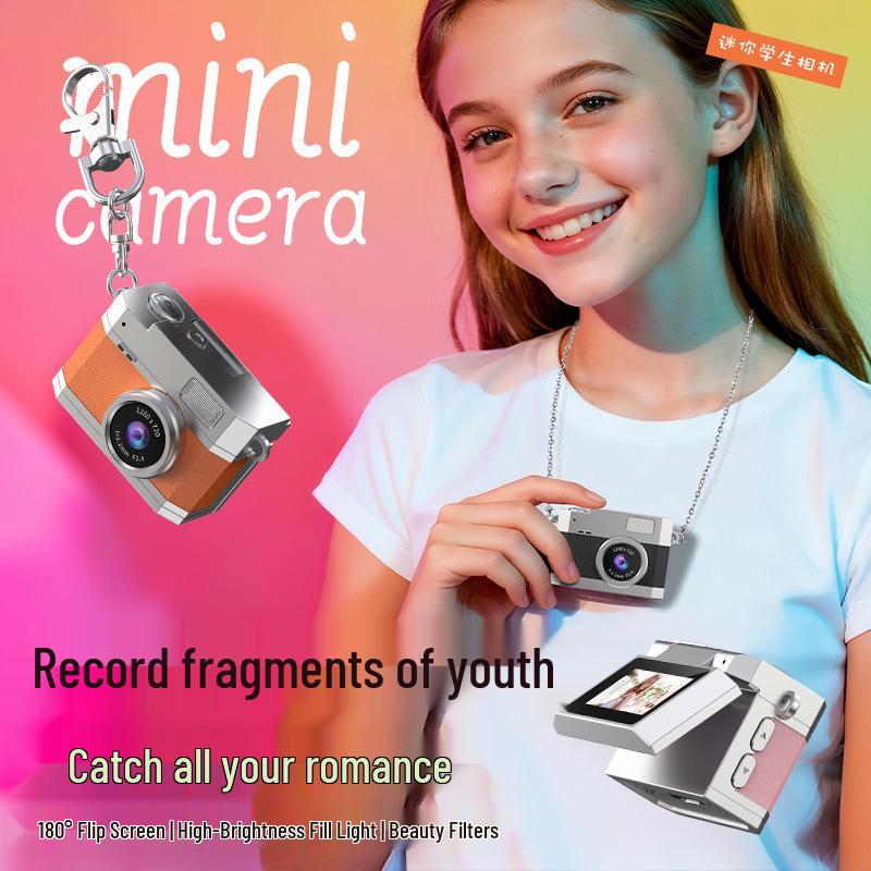 Portable Retro Mini HD Camera with Flip Screen for Outdoor Parties