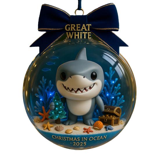 Christmas Snow Ball Ornaments Vintage Sewing Machine/Village Scene/Big Foot Xmas Tree Ornaments Winter Clear