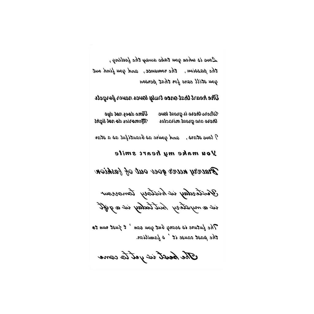 Simple English Short Sentence Tattoo Sticker Waterproof And Long-Lasting High-End Sense Of Arm And Thigh Letter Tattoo Sticker