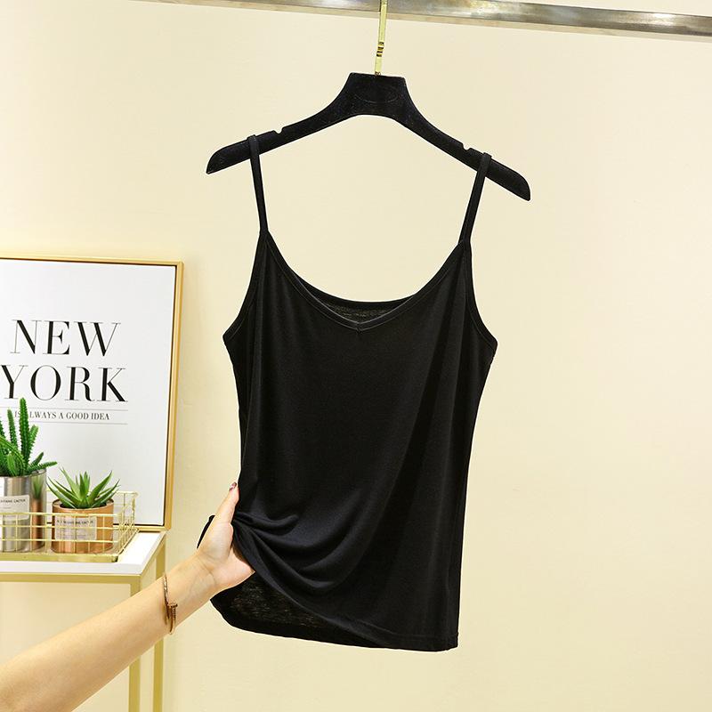 New outer wear Modal sling vest large size women's summer thin v-neck sleeveless inner bottom top