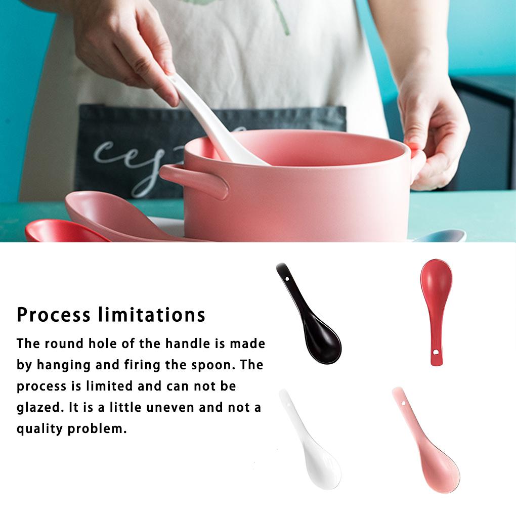 Ceramic Spoon Safe Tableware Multifunctional Coffee Soup Spoons Dinnerware Accessories Household Kitchen Home Supplies