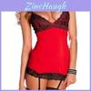 Lace Trim Polyester Satin Chemise Nightgown For Women Elegant Lingerie Sleepwear