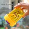 Premium Mini Kinder Sommer Strohhalm Wasserflasche - Niedlich, Tragbar, Kunststoff Sportdesign