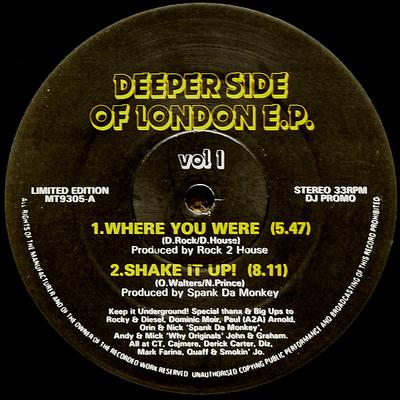 12inch Record VARIOUS  Deeper Side Of London E.P. Vol 1 MT9305 Mousetrap Recor 1993 UK Dance  Electronica Used