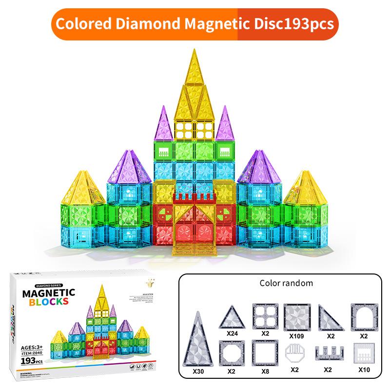 Color Window Drill Surface Color Large Magnetic Sheet Building Block Children'S Magnet Puzzle Toy Assembly Puzzle Magnetic Sheet