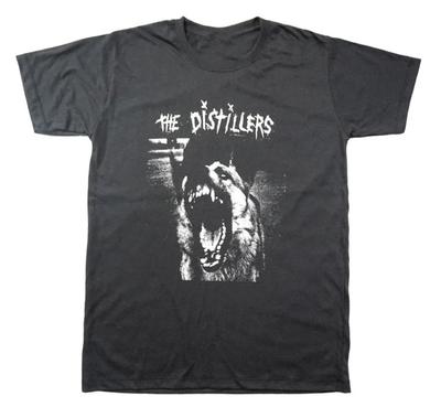 The Distillers T-shirt en coton noir pour les fans Homme Street Hip-hop Rock Manches courtes Femme Haut à col rond
