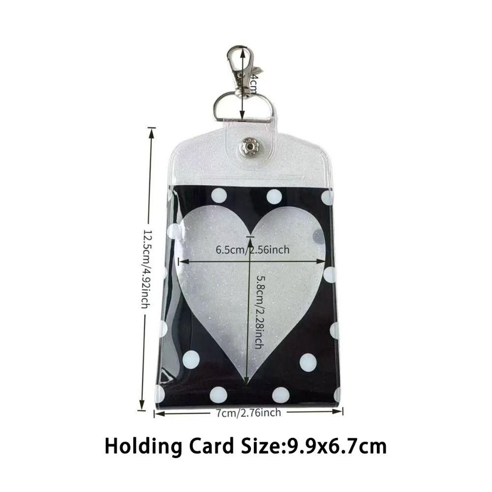 INS PVC Photocard Holder Double-sided Dual-slot Card Protective Case 3-inch Card Storage Card Display Pendant