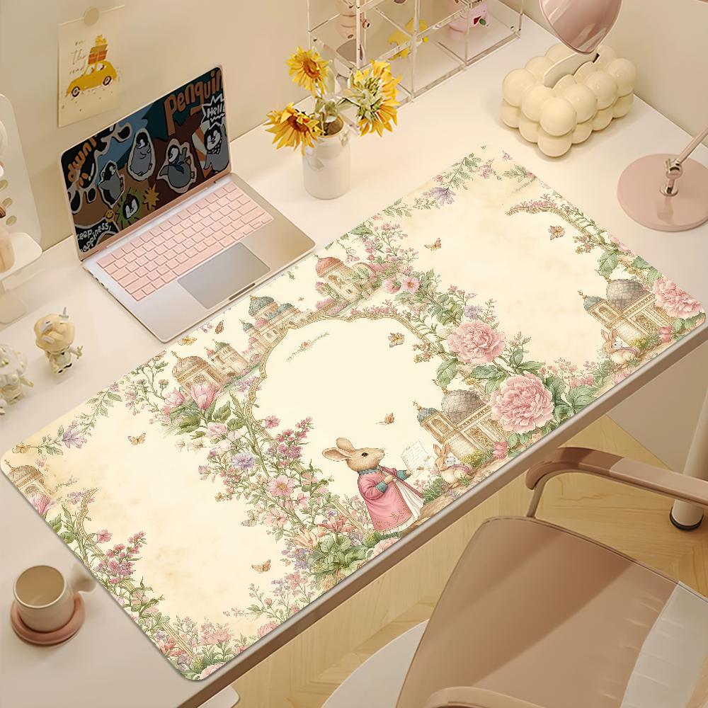 Cartoon PPeter Rabbit Mouse Pad Large NonSlip Lockedge Desktop Computer Desk Mat Keyboard Mousepad Office Gamer Student