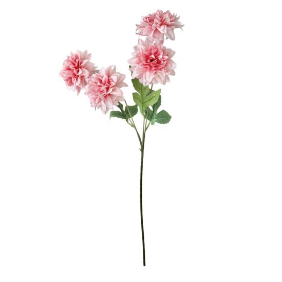 Artificial Dahlia Flowers with Stem 4-Head Blooms Realistic Faux Silk Flower for Vase Wedding